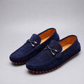 Men's Perforated Suede Driving Loafers