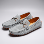 Men's Perforated Suede Driving Loafers