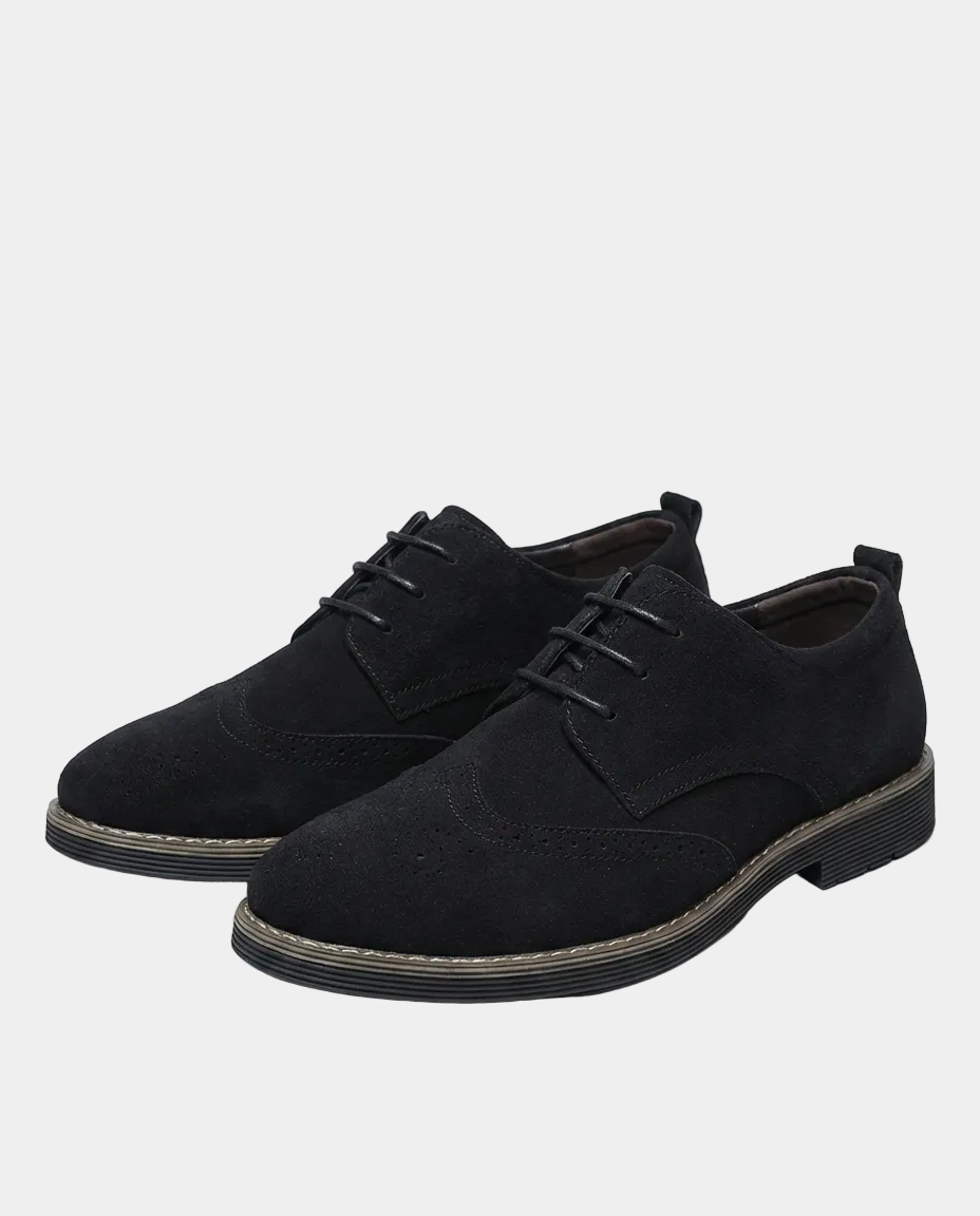 Men's Perforated Wingtip Derby Shoes