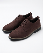 Men's Perforated Wingtip Derby Shoes