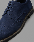 Men's Perforated Wingtip Derby Shoes