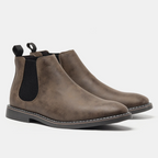 Men's Leather Plain Toe Chelsea Boots