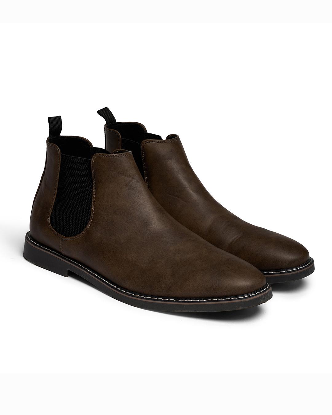 Men's Leather Plain Toe Chelsea Boots
