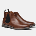 Men's Leather Plain Toe Chelsea Boots