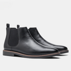 Men's Leather Plain Toe Chelsea Boots