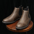 Men's Leather Plain Toe Chelsea Boots