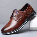 Men's Leather Plain Toe Derby Shoes