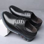 Men's Leather Plain Toe Derby Shoes
