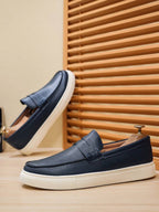 Men's Leather Platform Penny Loafers