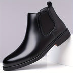 Men's Leather Stacked Chelsea Boots