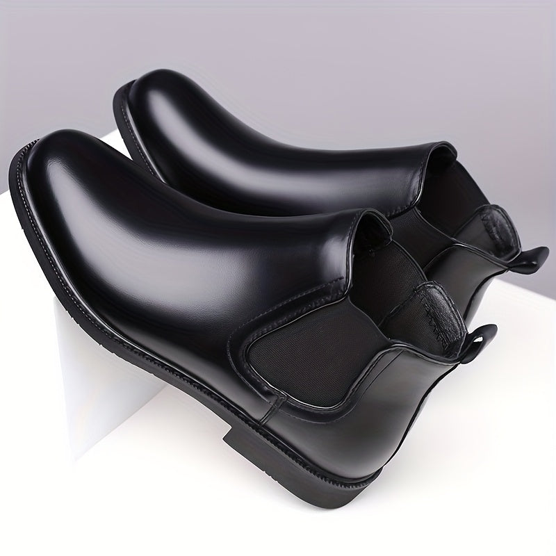 Men's Leather Stacked Chelsea Boots