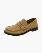 Men's Leather Moc Toe Penny Loafers