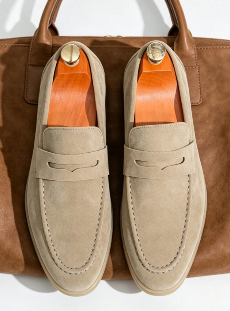 Men's Round Toe Penny Loafers
