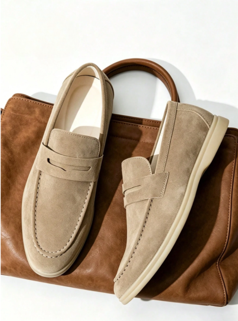 Men's Round Toe Penny Loafers