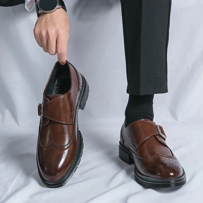 Men's Single Monk Strap Shoes