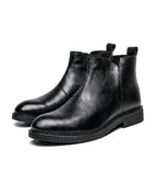 Men's Leather Slip-On Ankle Boots