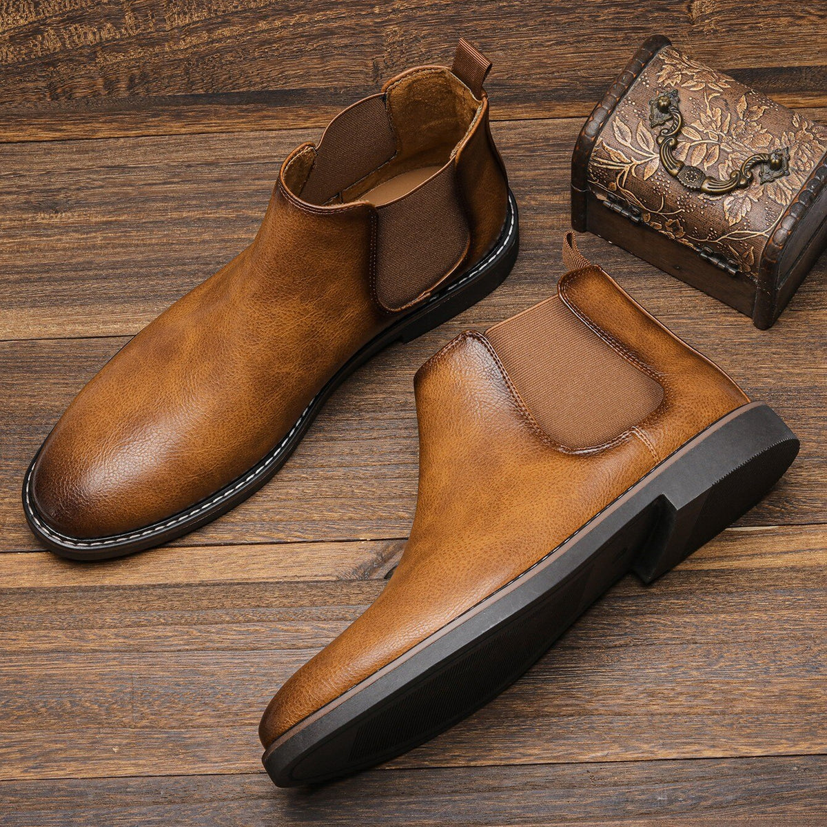 Men's Leather Ankle Chelsea Boots