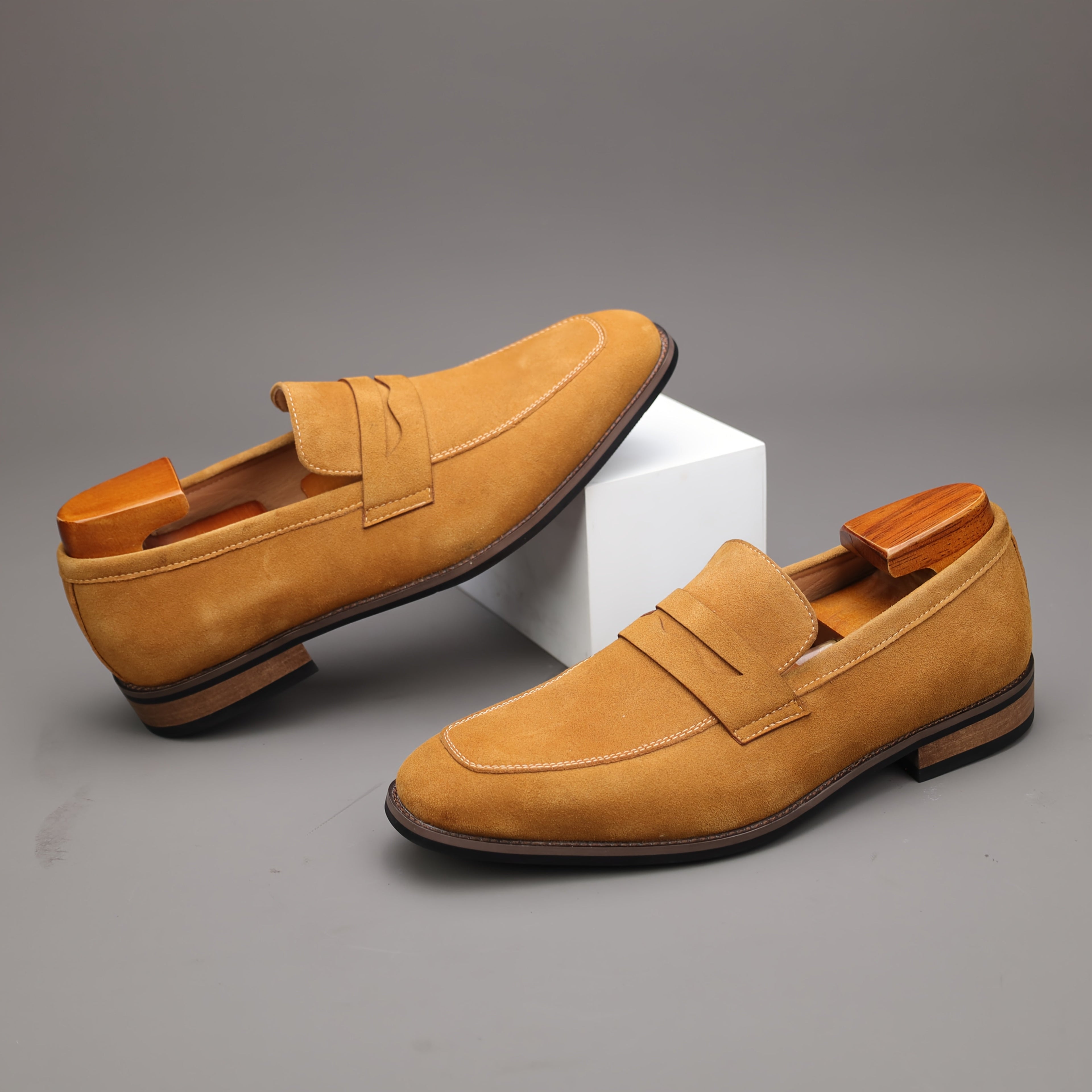 Men's Square Toe Penny Loafers