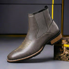 Men's Stacked Leather Chelsea Boots