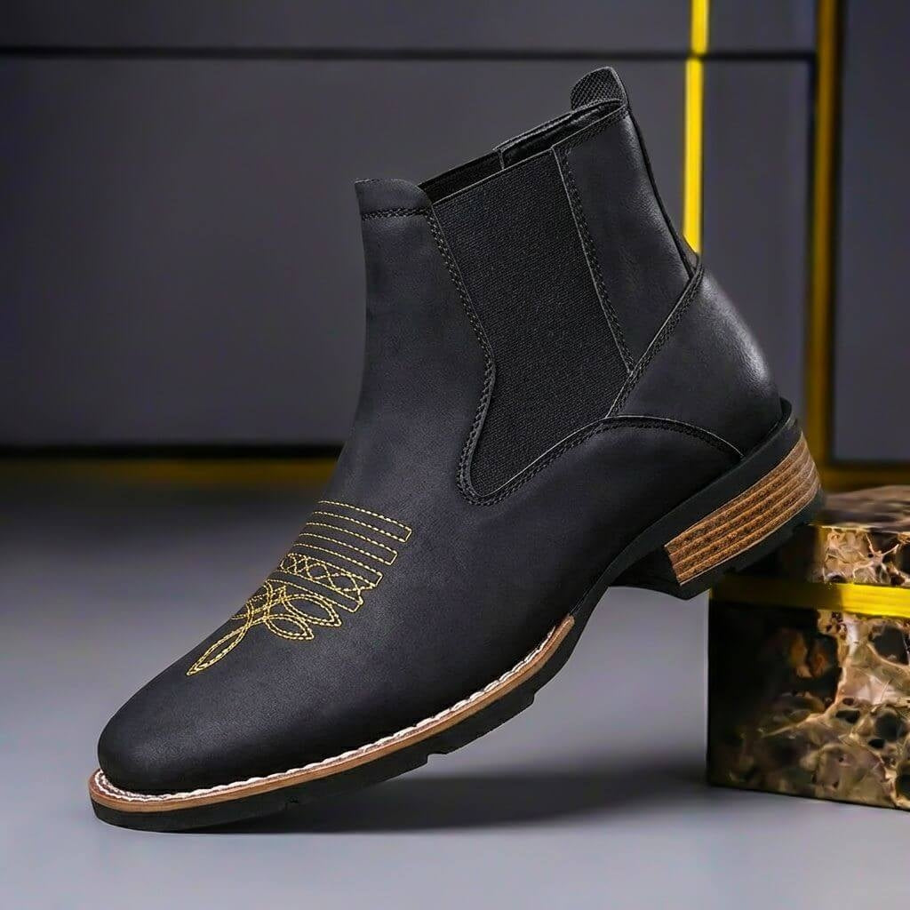 Men's Stacked Leather Chelsea Boots