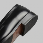 Men's Stacked Leather Penny Loafers