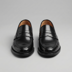 Men's Stacked Leather Penny Loafers