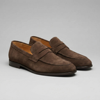 Men's Stacked Suede Penny Loafers