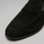 Men's Stacked Suede Penny Loafers