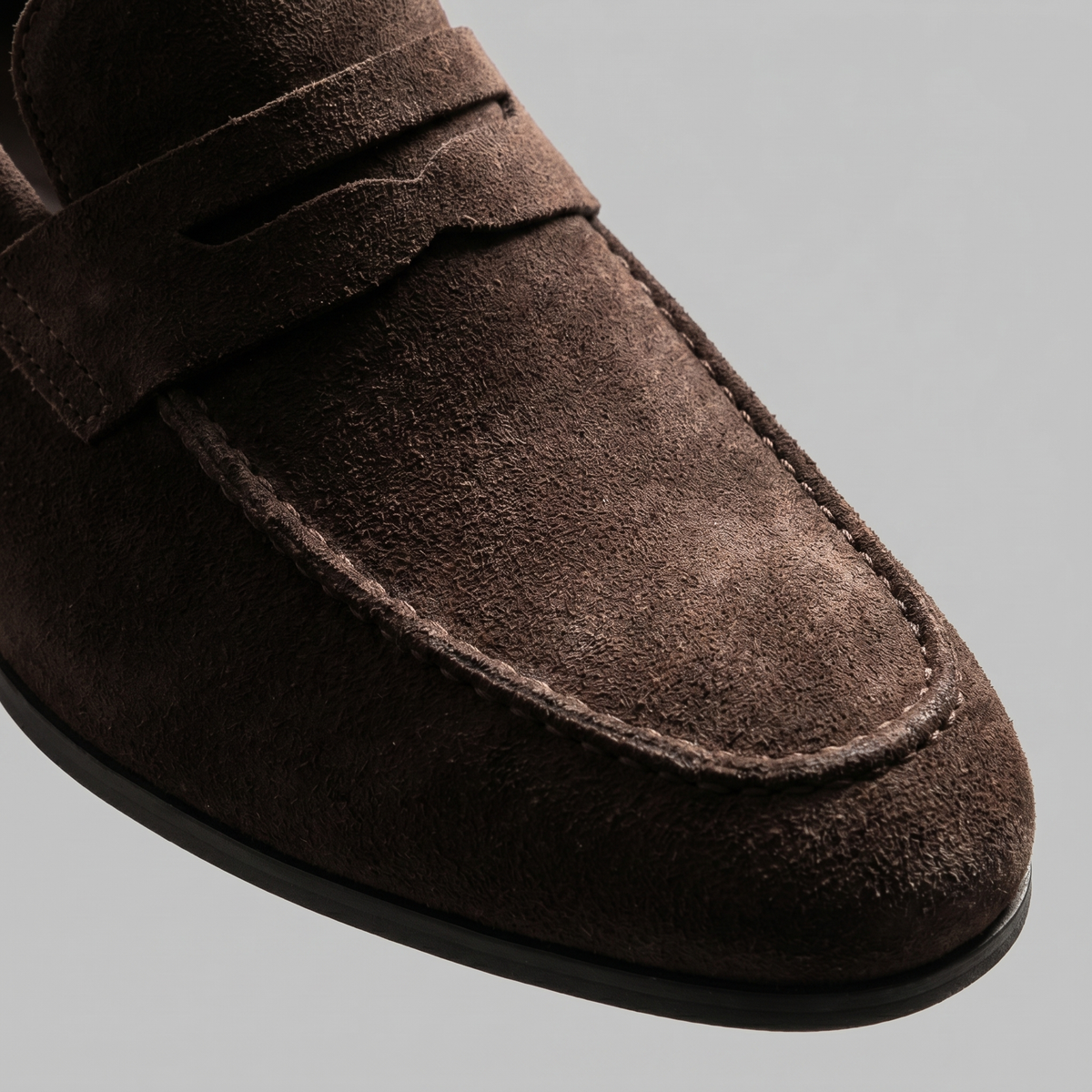 Men's Stacked Suede Penny Loafers