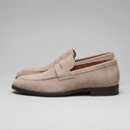 Men's Stacked Suede Penny Loafers