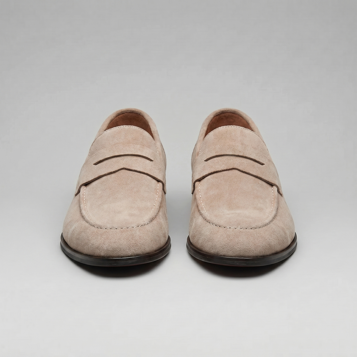 Men's Stacked Suede Penny Loafers