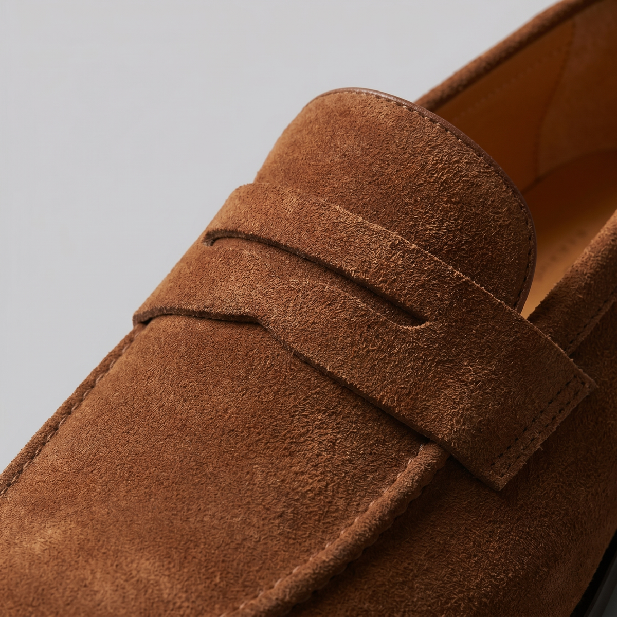 Men's Stacked Suede Penny Loafers