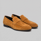 Men's Stacked Suede Penny Loafers