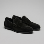 Men's Stacked Suede Penny Loafers