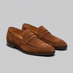 Men's Stacked Suede Penny Loafers