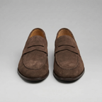 Men's Stacked Suede Penny Loafers