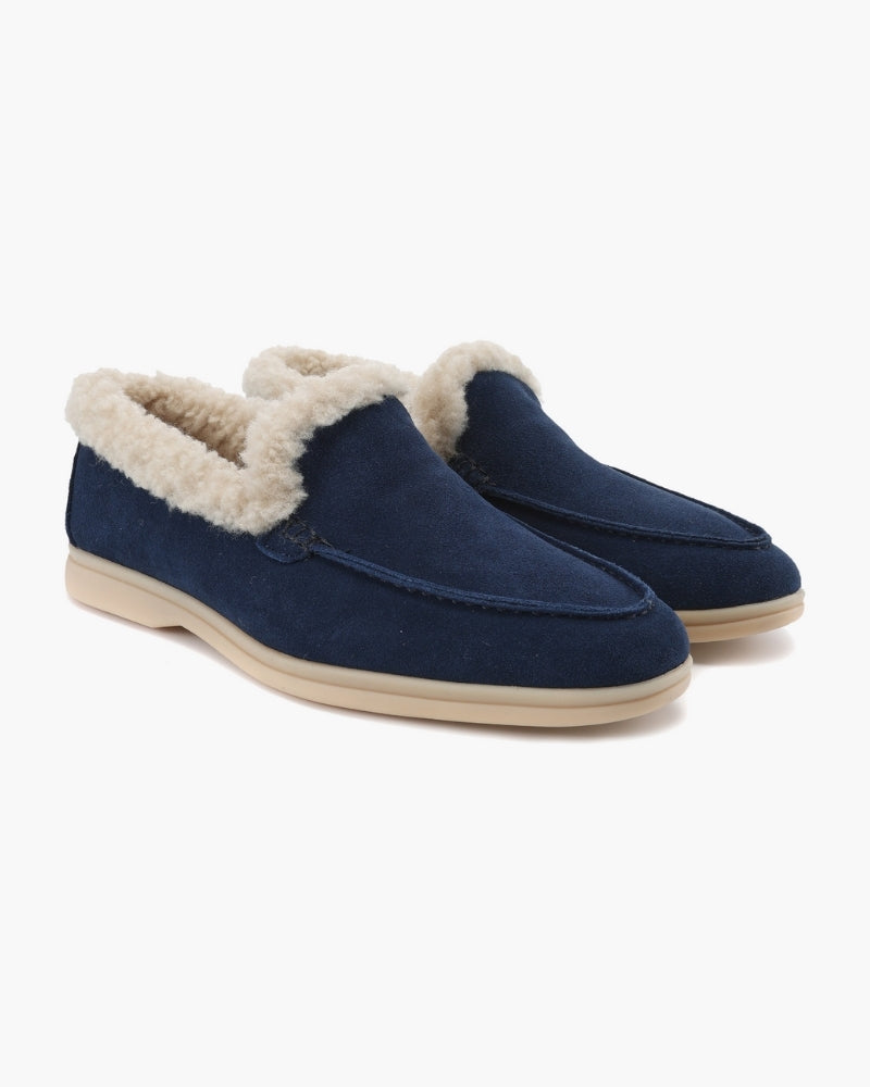 Men's Suede Lined Moc Toe Loafers