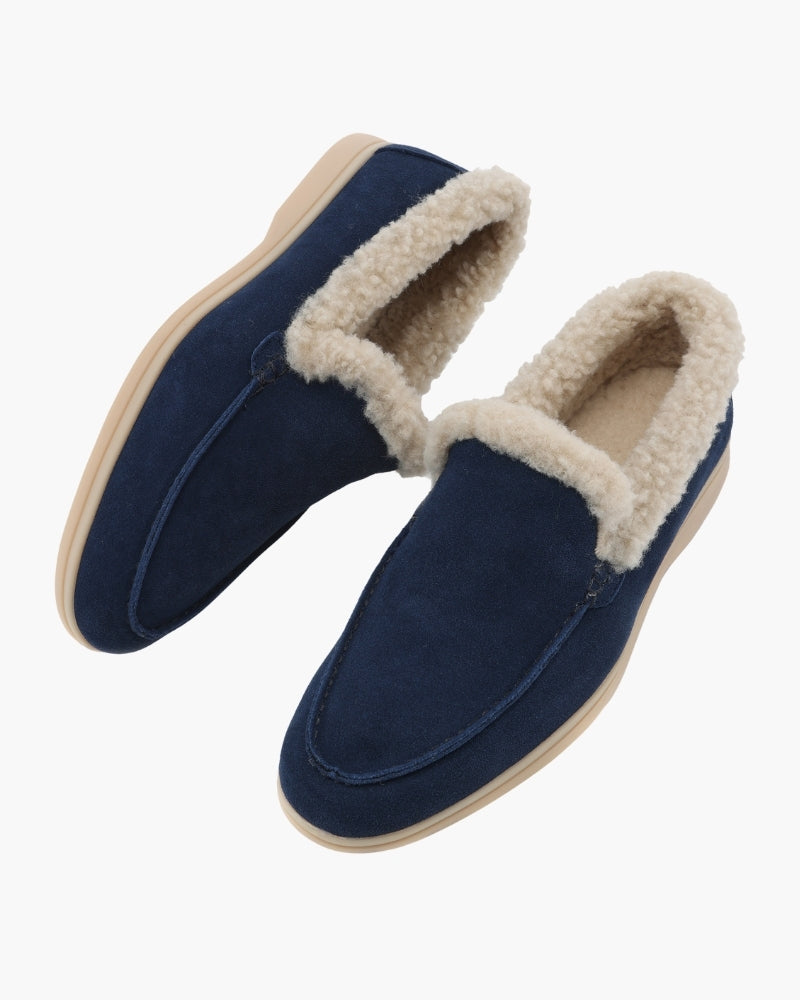 Men's Suede Lined Moc Toe Loafers