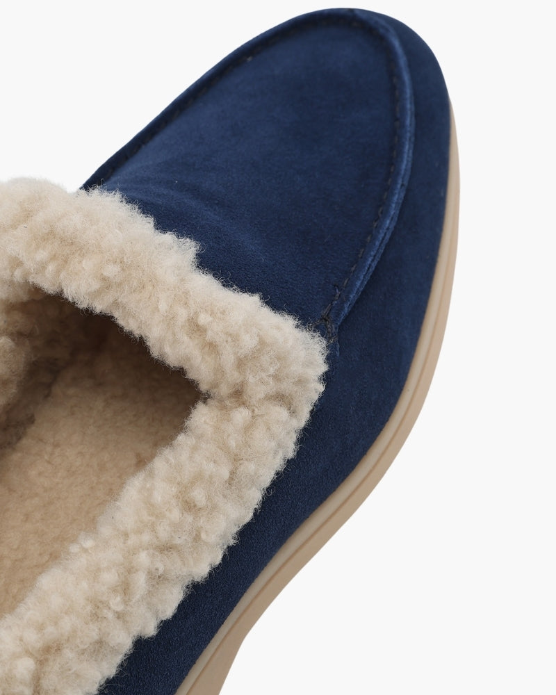 Men's Suede Lined Moc Toe Loafers