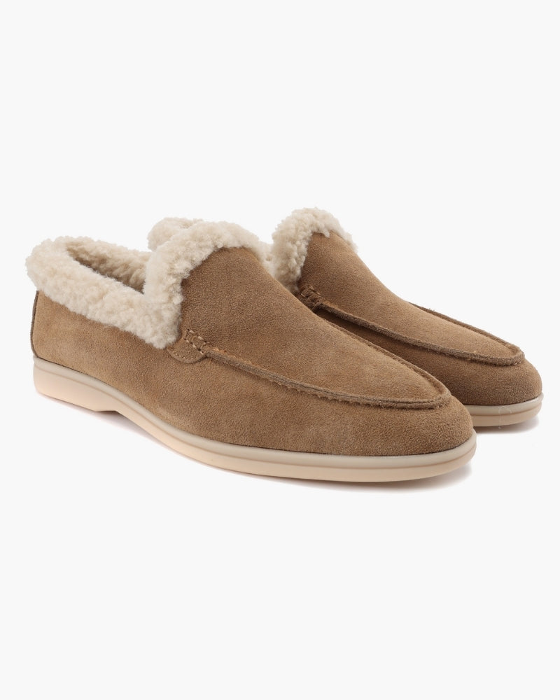 Men's Suede Lined Moc Toe Loafers