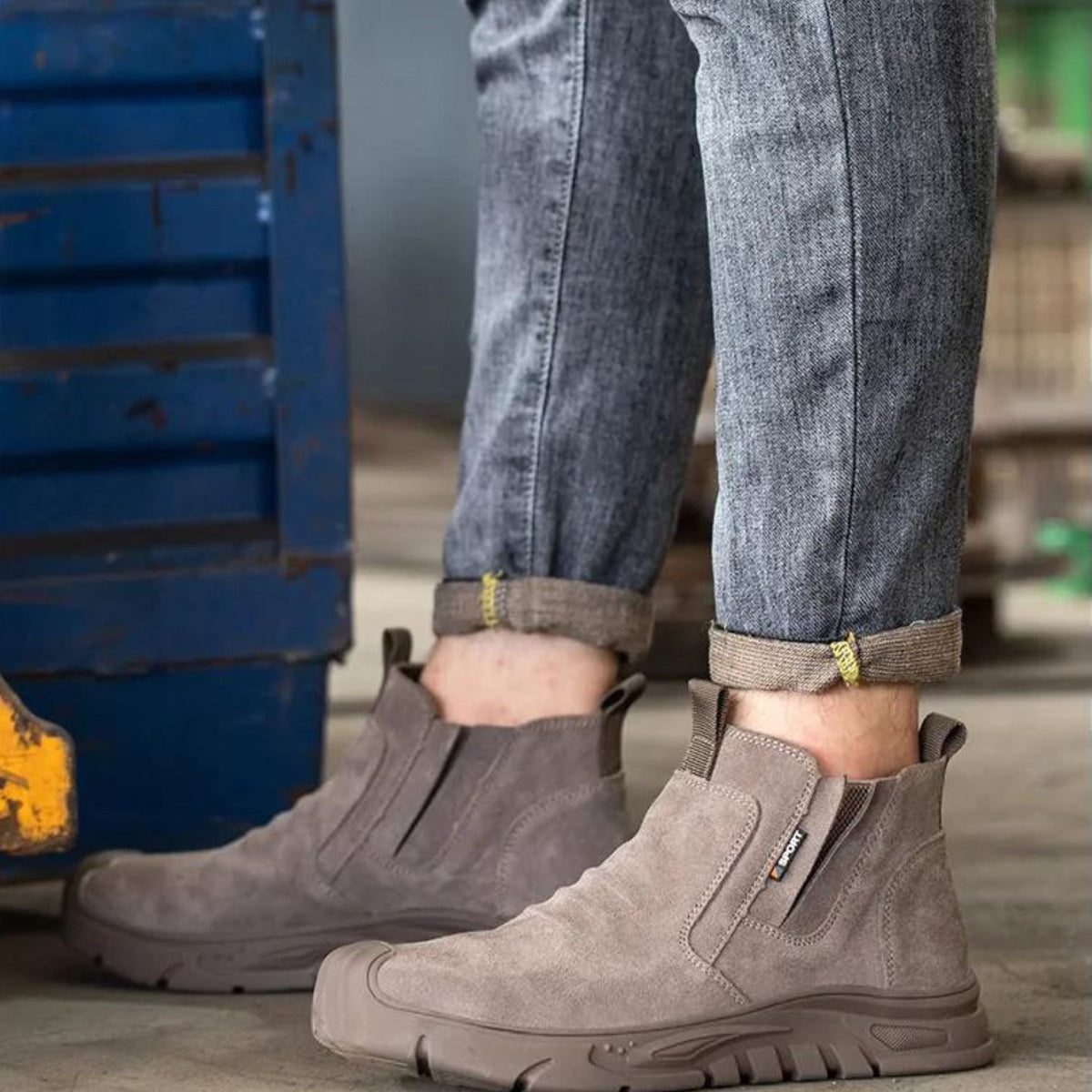 Men's Suede Lug Sole Work Boots