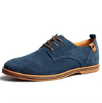Men's Suede Plain Toe Derby Shoes