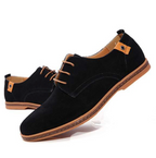 Men's Suede Plain Toe Derby Shoes