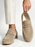 Men's Textured Apron Toe Loafers