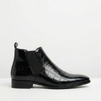 Men's Leather Textured Chelsea Boots