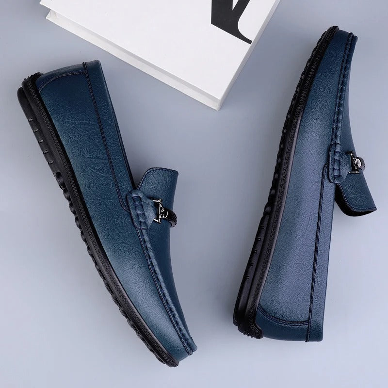 Men's Textured Horsebit Loafers