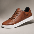Men's Textured Leather-Look Sneakers