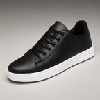 Men's Textured Leather-Look Sneakers