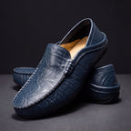 Men's Textured Leather Moccasins