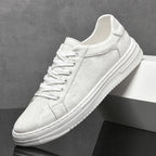 Men's Leather-Look Patterned Sneakers